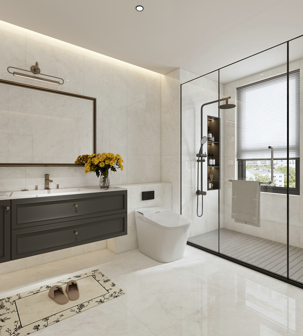 600x1200mm ceramic tile in earth tone mosaic pattern, matte finish